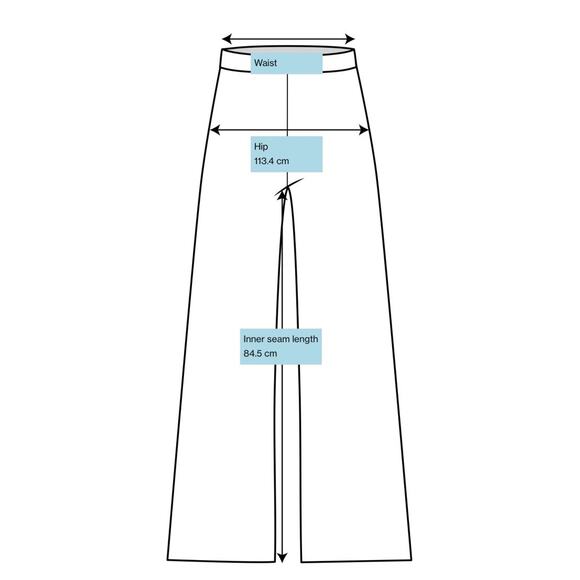 BAUM UND PFERDGARTEN Women Noiella Trousers Pants Blue Depths Wide Leg Jeans 42 - Picture 9 of 10